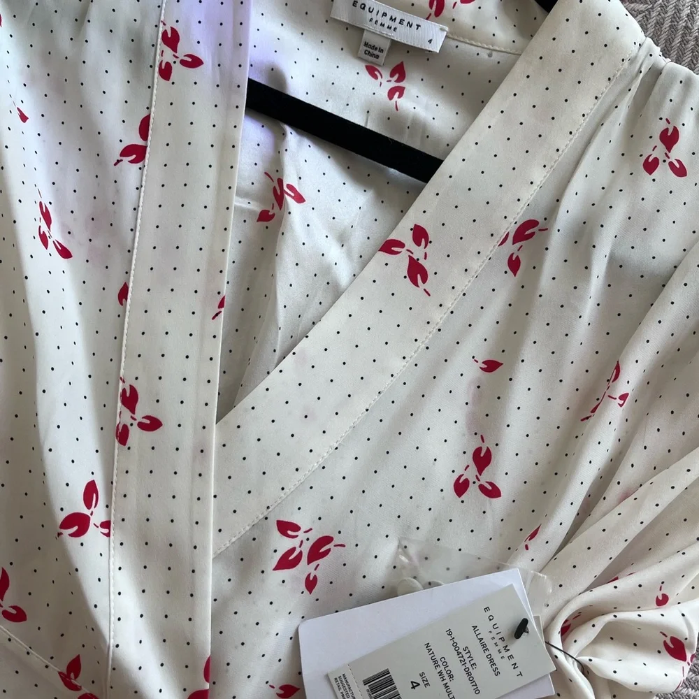 Equipment long sleeve printed silk dress - 4 - Picture 3 of 4